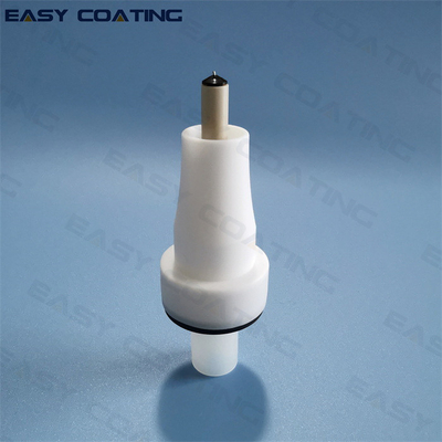 Electrostatic manual and automatic powder gun round nozzles set complete  PTFE material 1008150